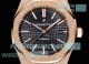 Swiss Replica OMF Frosted Gold Audemars Piguet Royal Oak 15400 Rose Gold Black Face Watch (2)_th.jpg